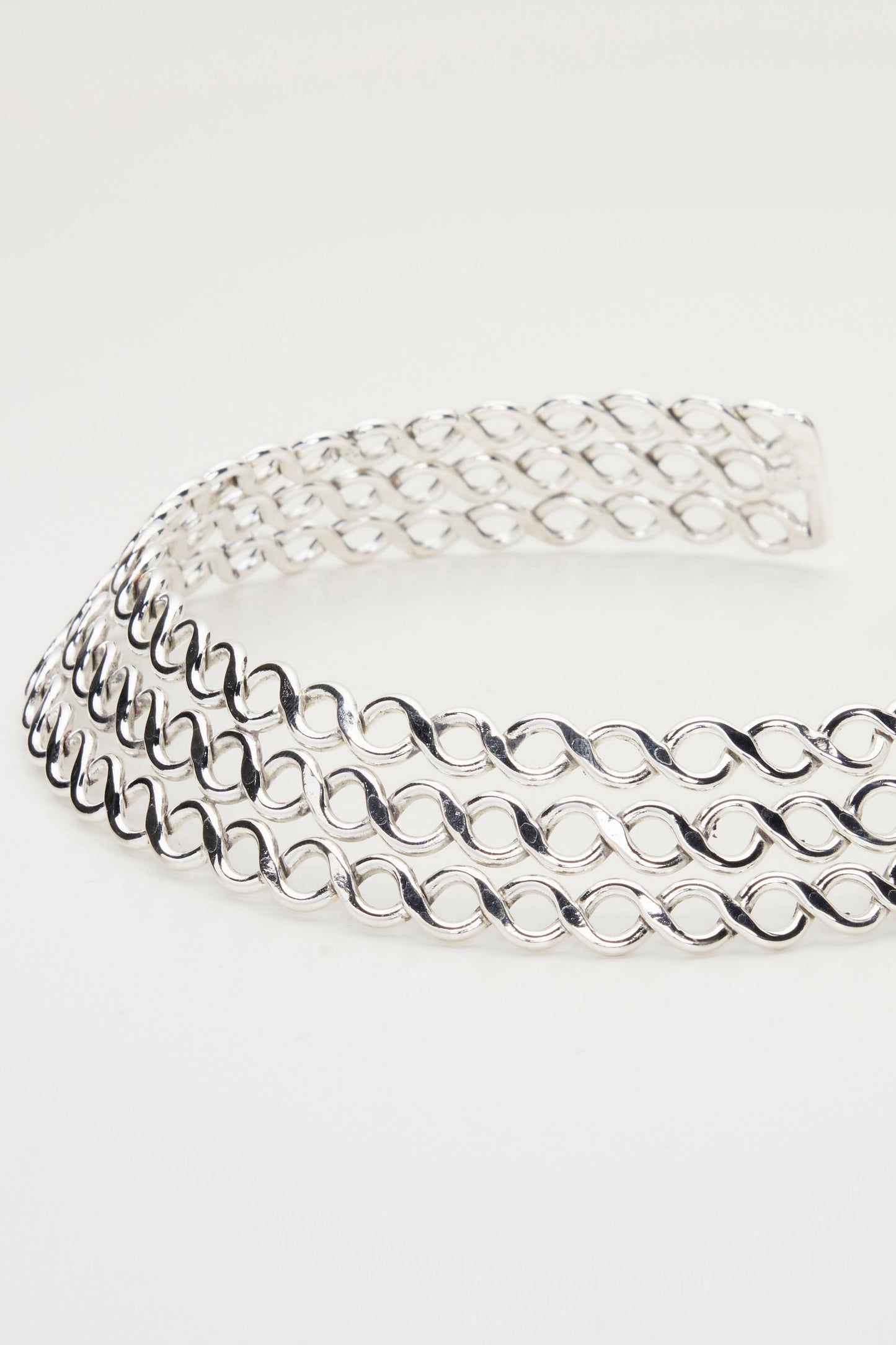 Sorena Handmade Wicker Necklace (Silver)