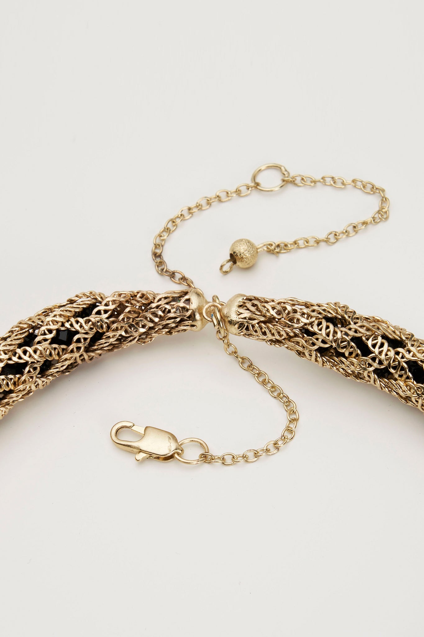 Medea Stone Handmade Wicker Necklace (Gold)