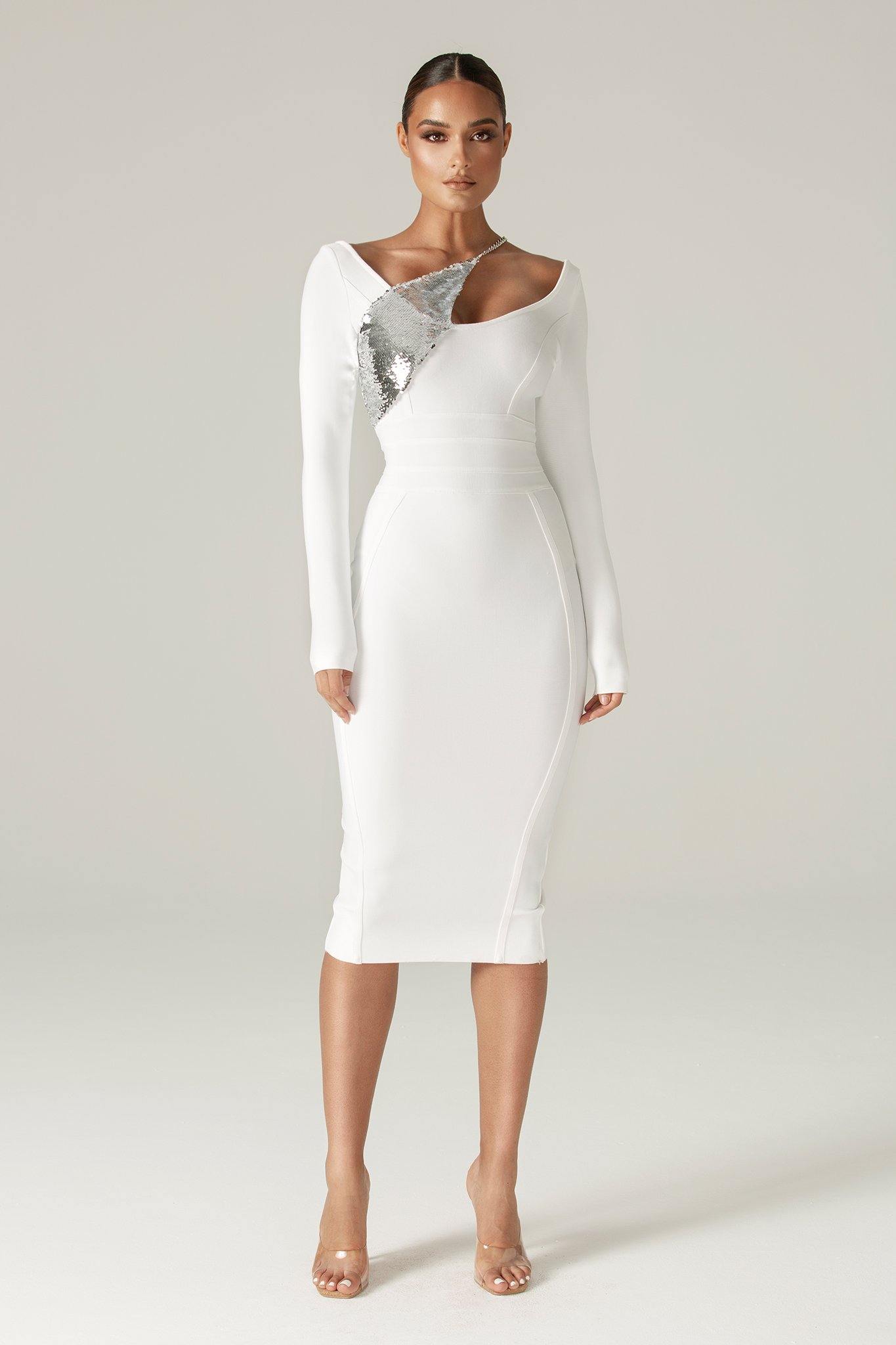 Diana Bandage Dress (White)