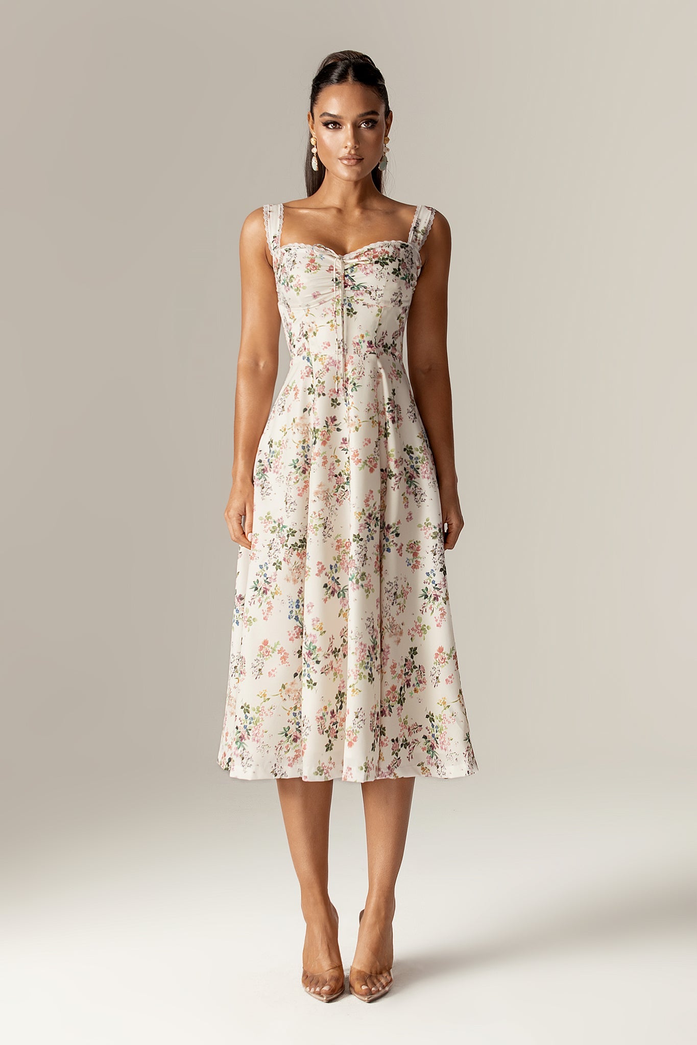 Kisha Floral Midi Sundress (Garden Print)