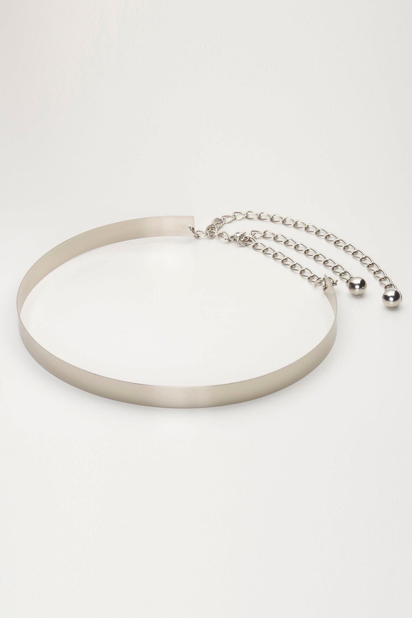Monica Flat Waist Belt (Silver)