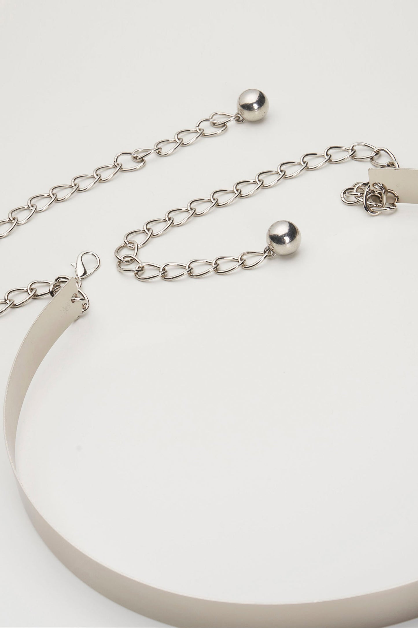 Monica Flat Waist Belt (Silver)