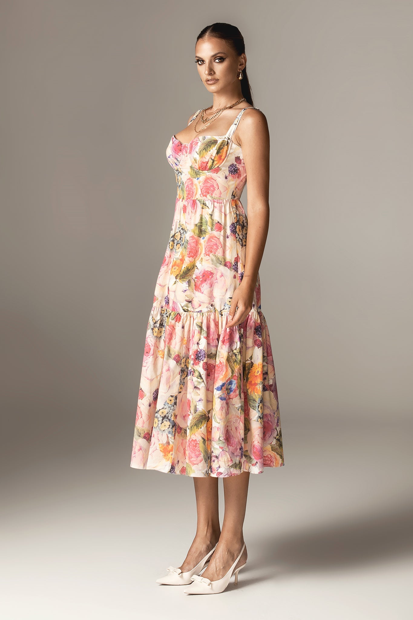 Andrea Bloom Rose Cotton Sundress (Rose Print)