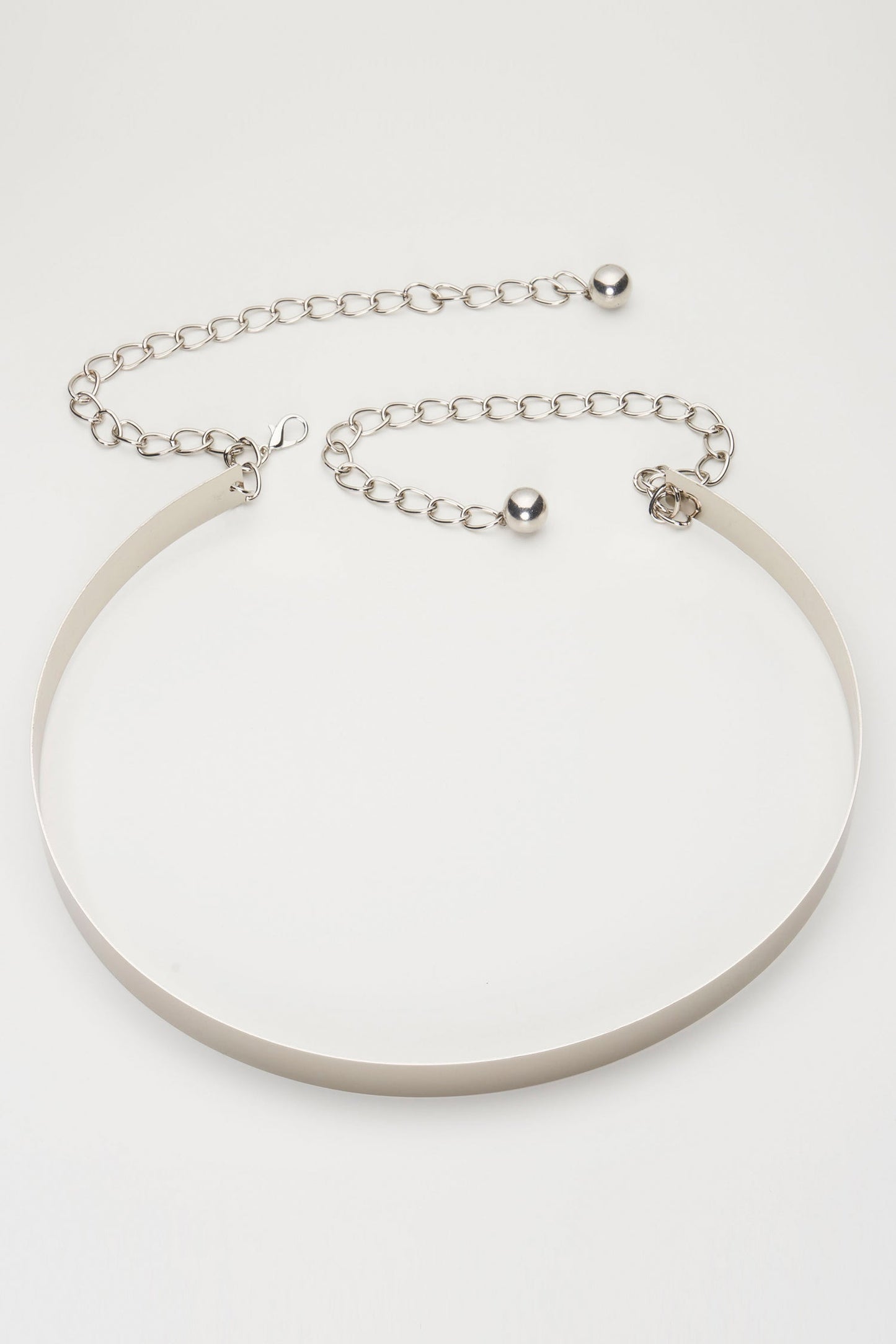 Monica Flat Waist Belt (Silver)