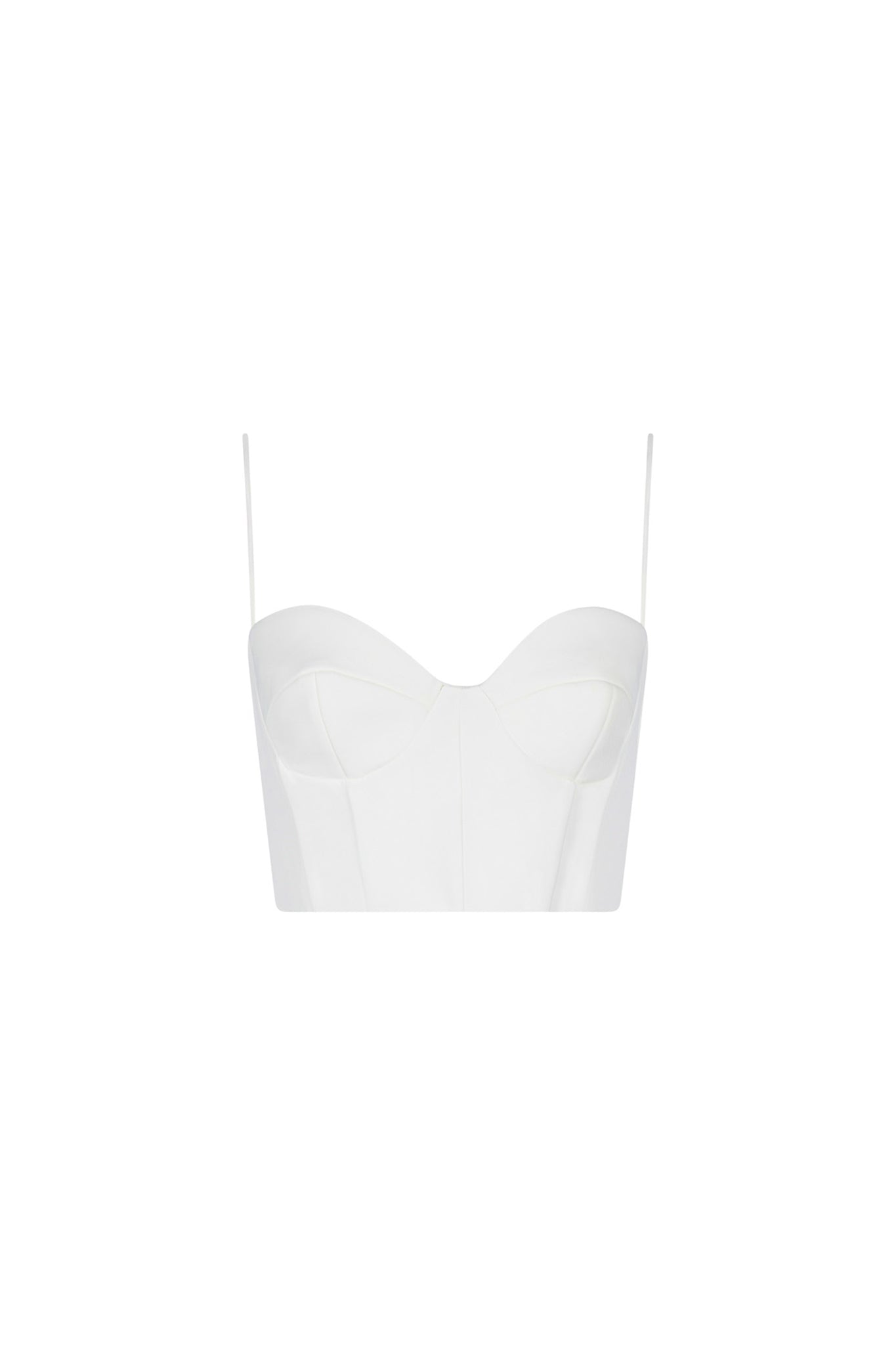 Carla Structure Crop Top (Off White)