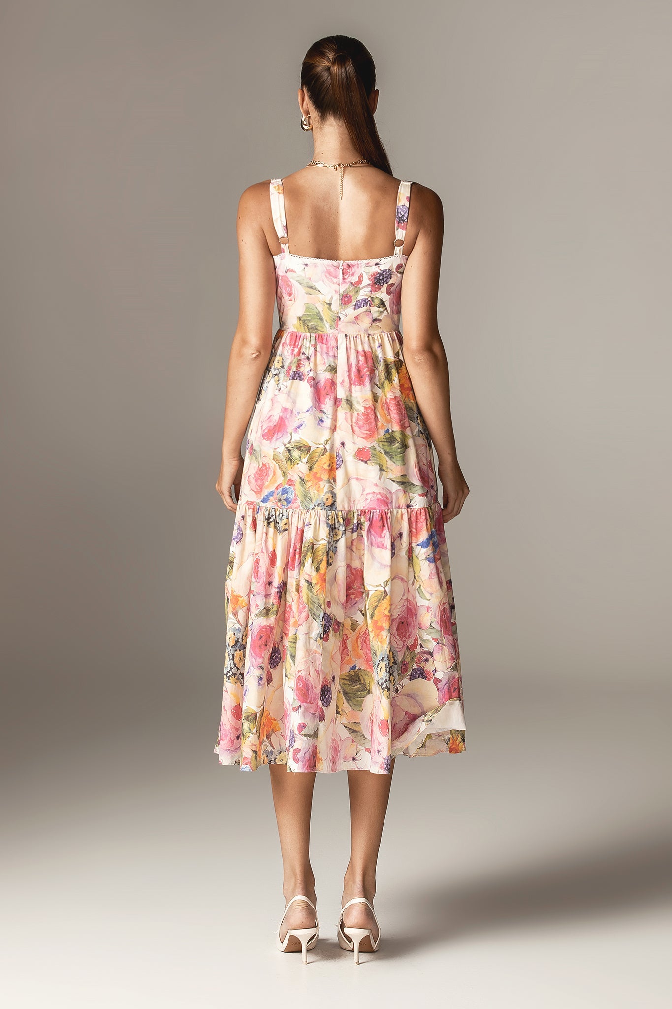 Andrea Bloom Rose Cotton Sundress (Rose Print)