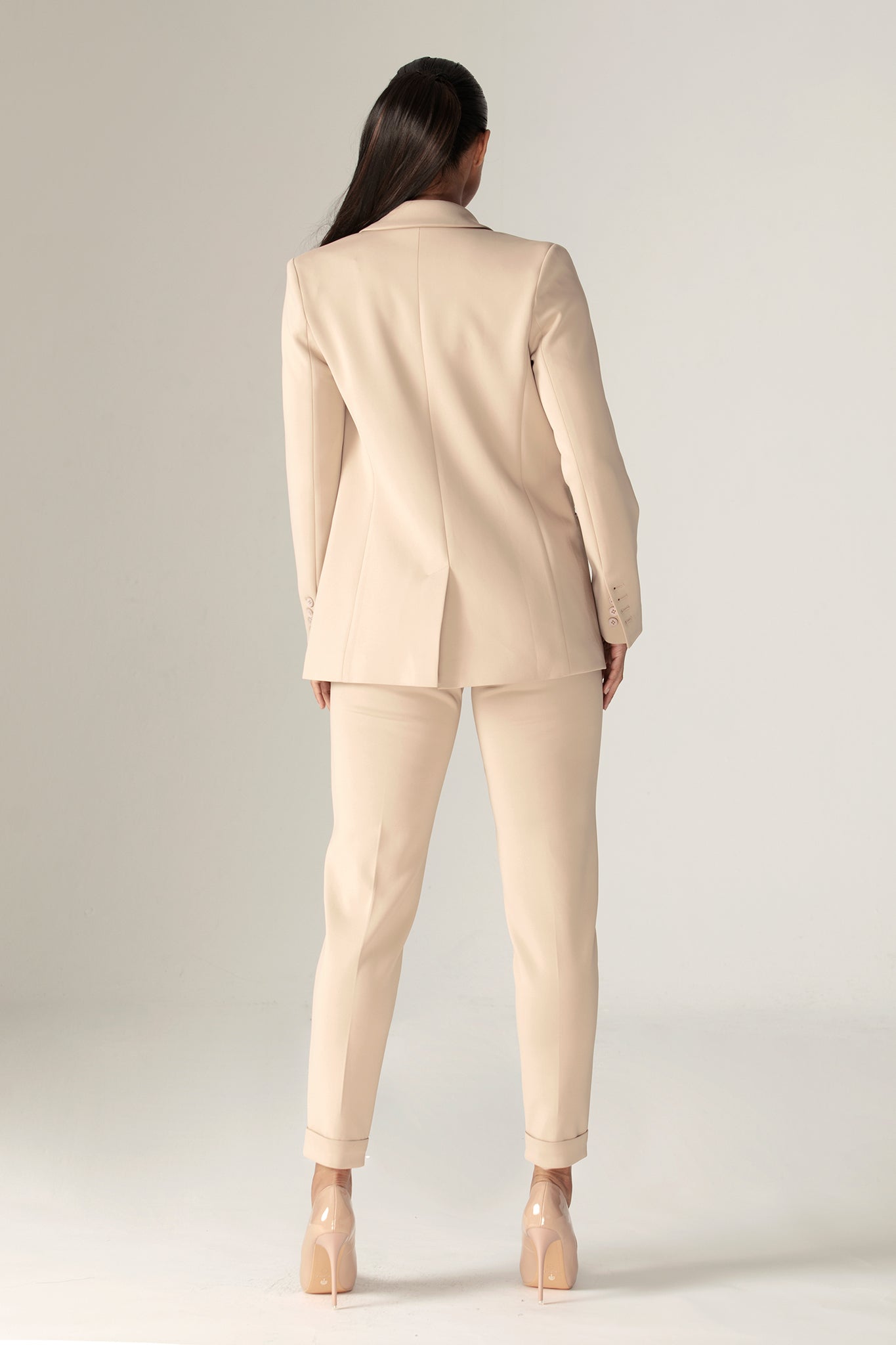 Marina Stylist Cinched Blazer (Nude)
