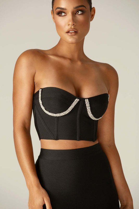 Celine Corset Top (Black)