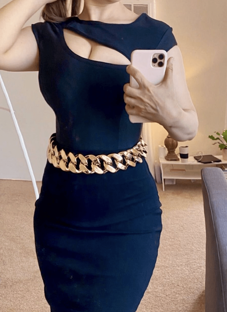 Tonia Chain Plastic Belt (Gold)