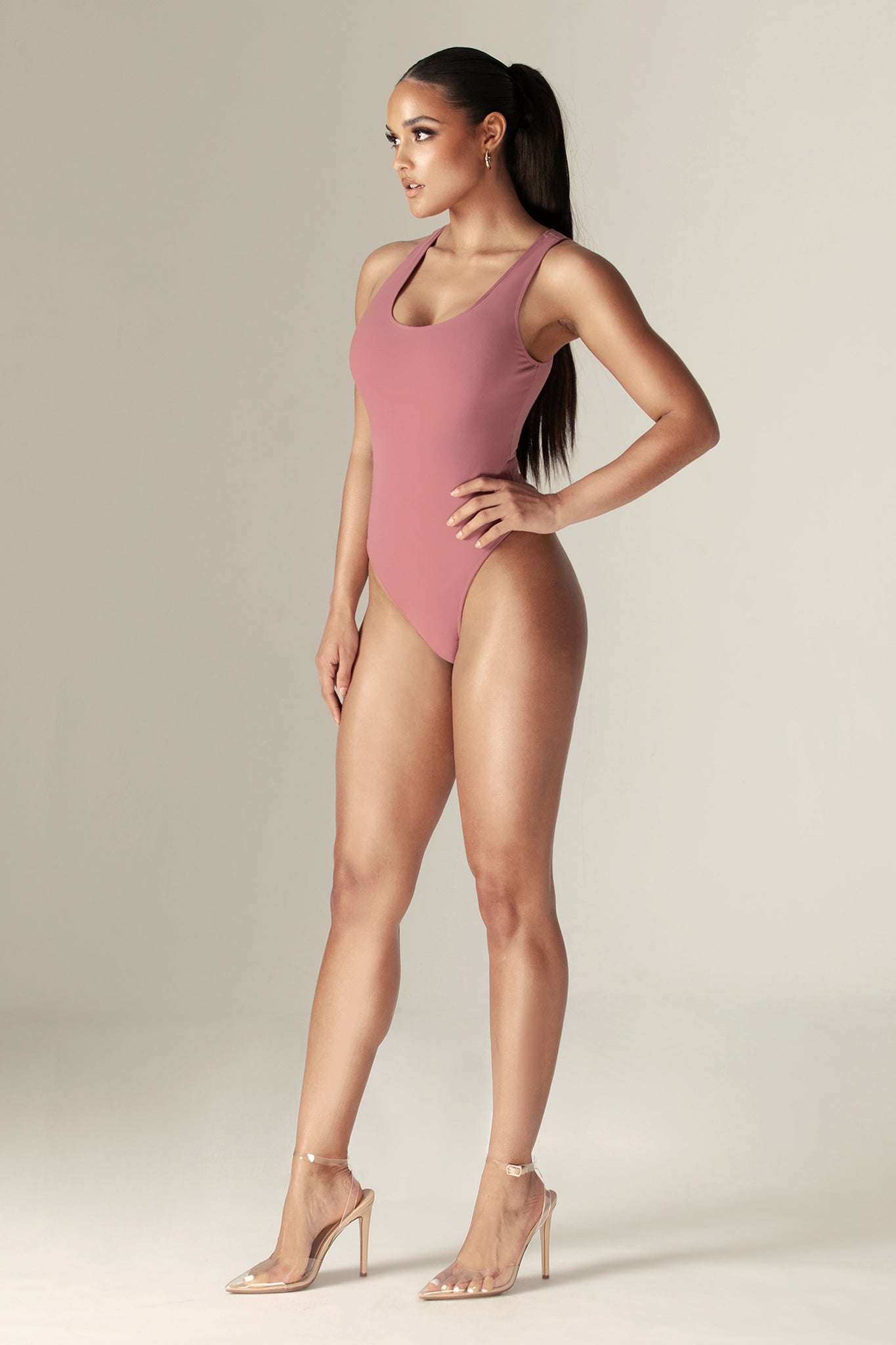 Storm Airlift Cutout Bodysuit (Dusty Pink)