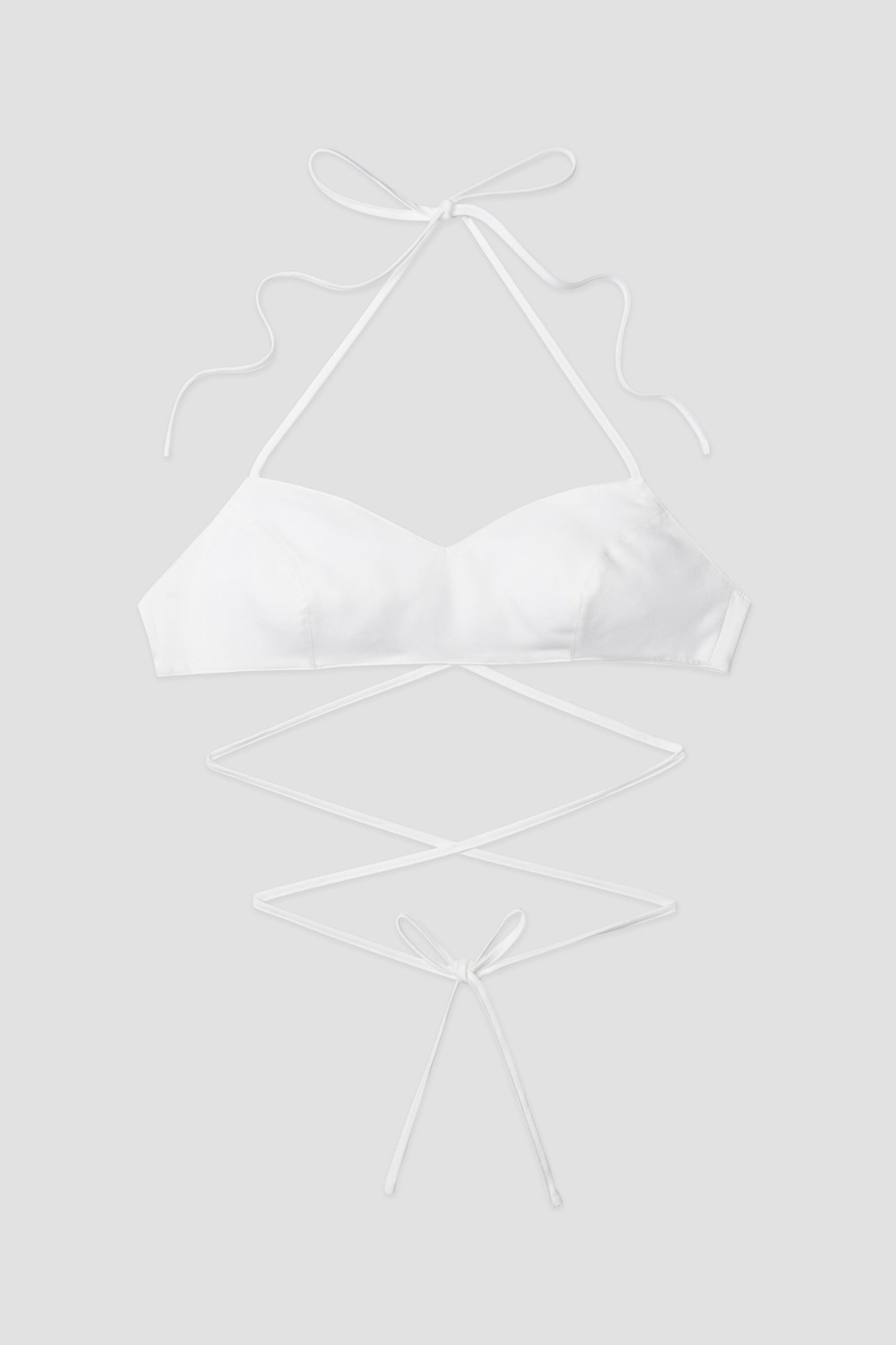 Lexi Wrap Around Cropped Top (Off White)