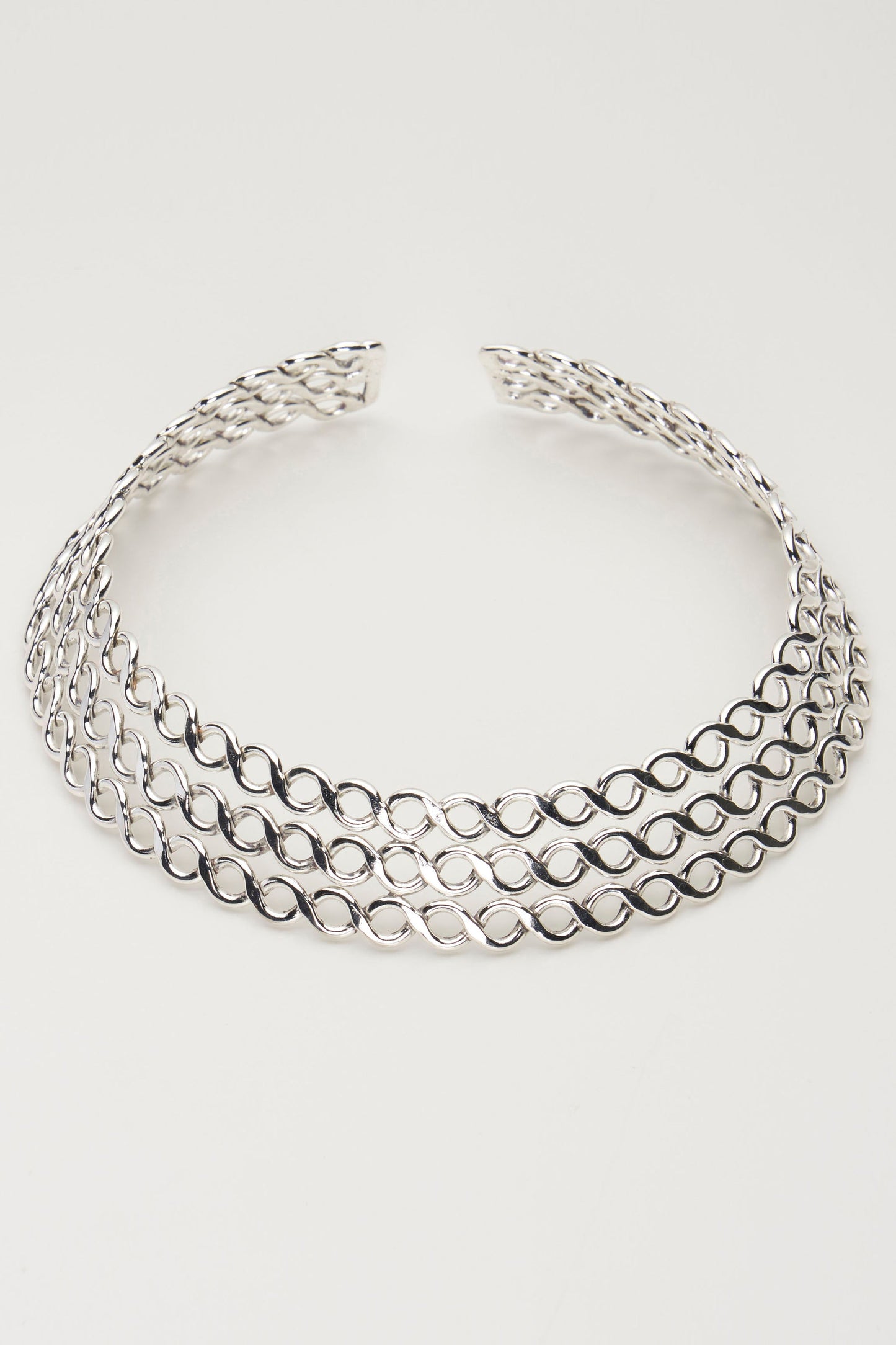 Sorena Handmade Wicker Necklace (Silver)