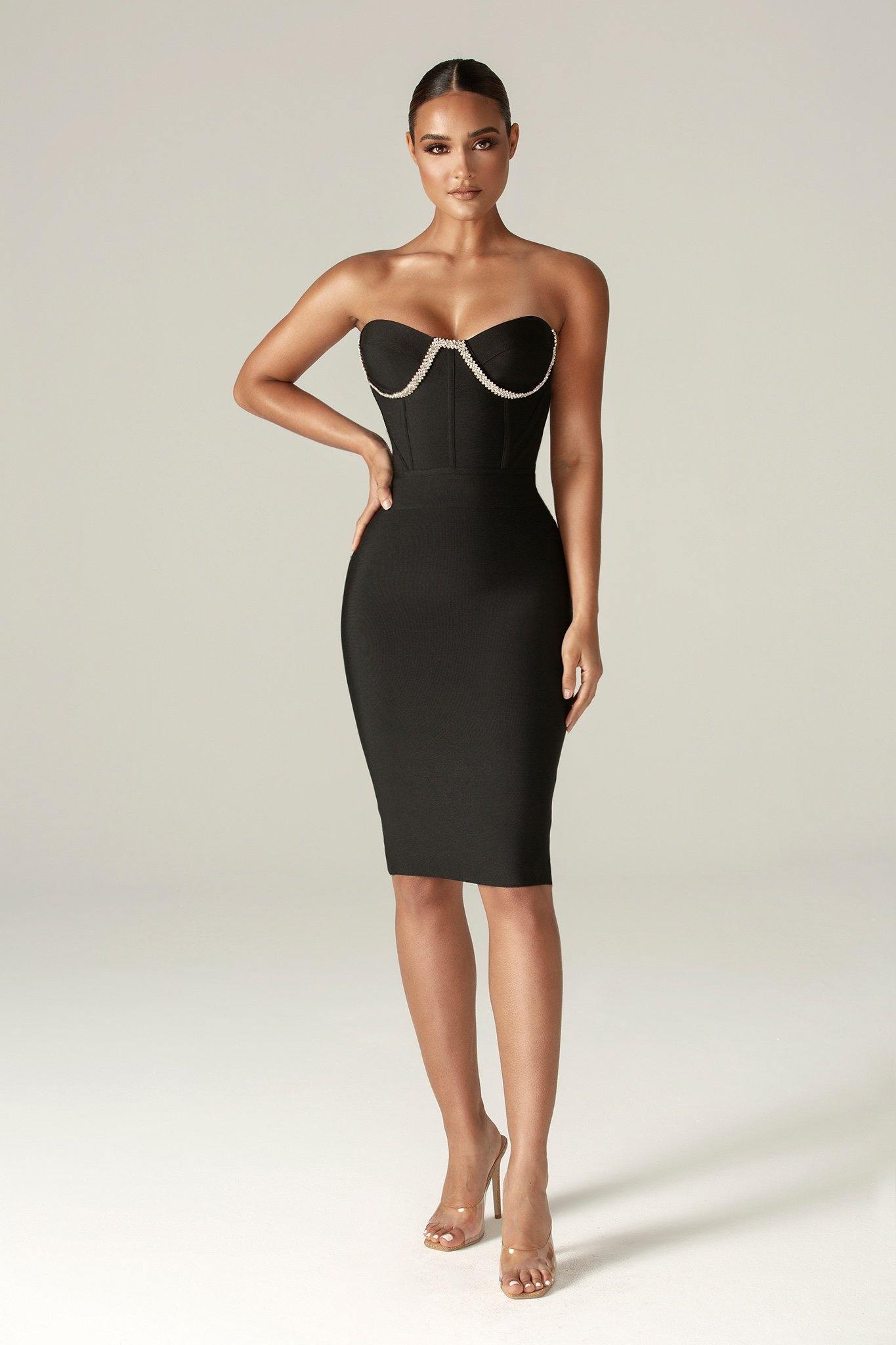 Silvia Bodycon dress (Black)