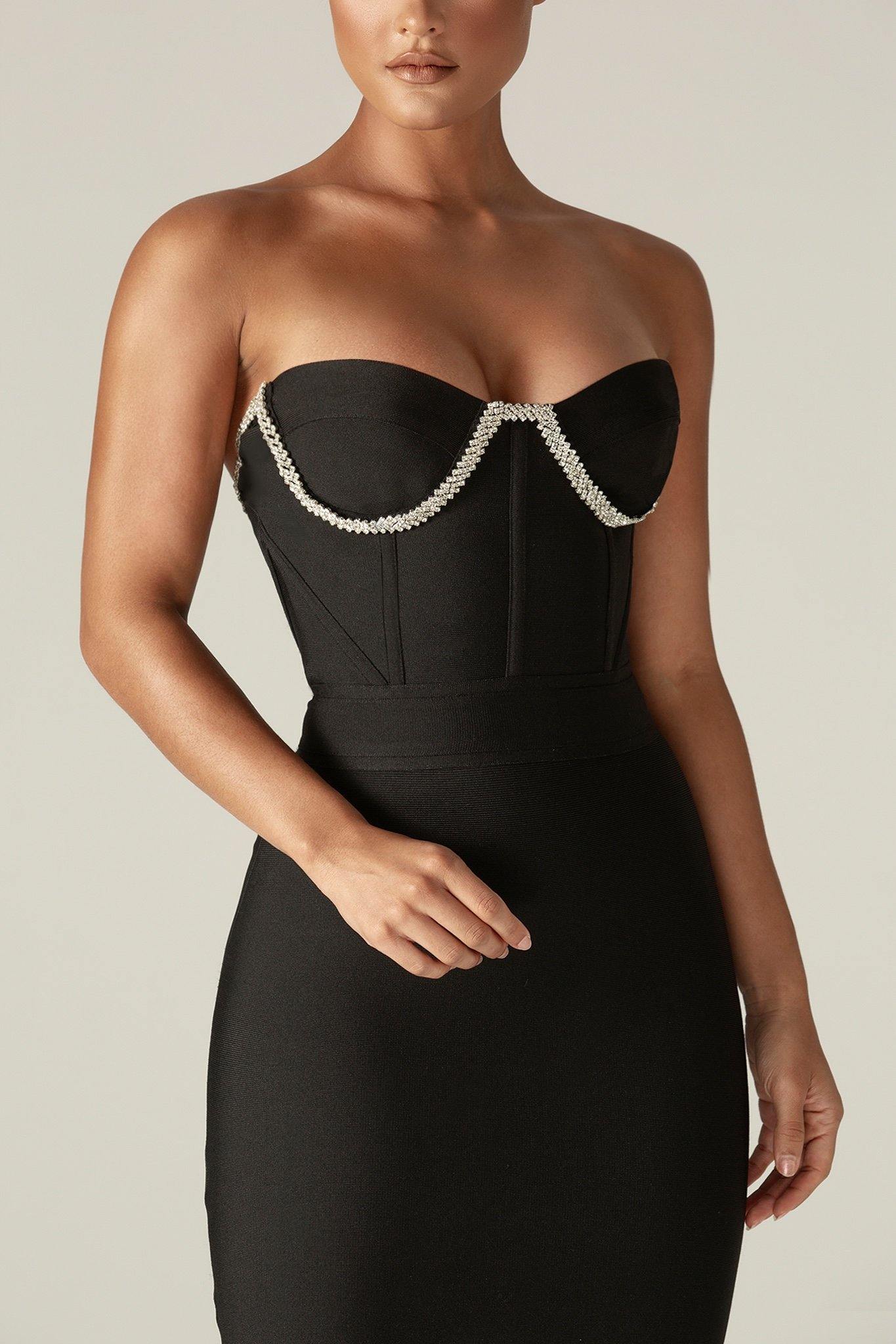 Silvia Bodycon dress (Black)